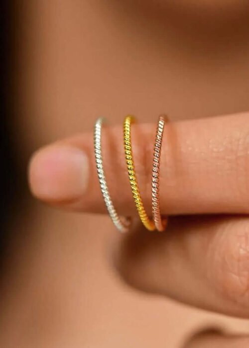 Basic Stacking Ring Set 925 Sterling Silver
